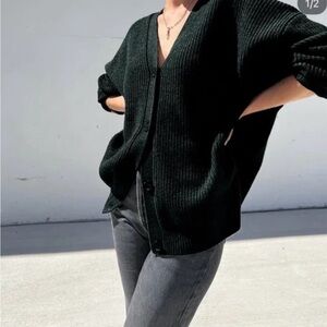 Jenni Kayne Forrest Green Cashmere Cocoon Cardigan